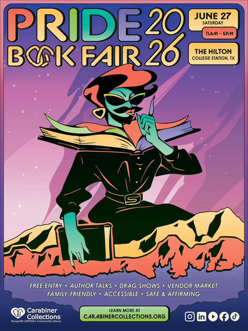 Vendor at Carabiner Collections Pride Book Fair